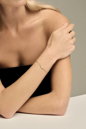 Scattered Diamond Trio Bracelet | 18K White Gold | Natasha Schweitzer