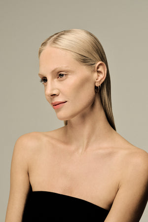 Mini Single Band Hoops | Silver or 9K White Gold | Natasha Schweitzer