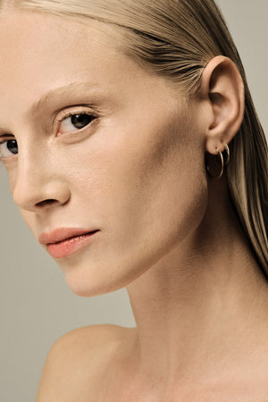 Mini Single Band Hoops | Silver or 9K White Gold | Natasha Schweitzer