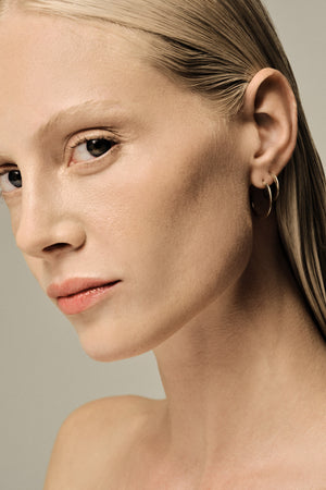 Mini Single Band Hoops | Silver or 9K White Gold | Natasha Schweitzer