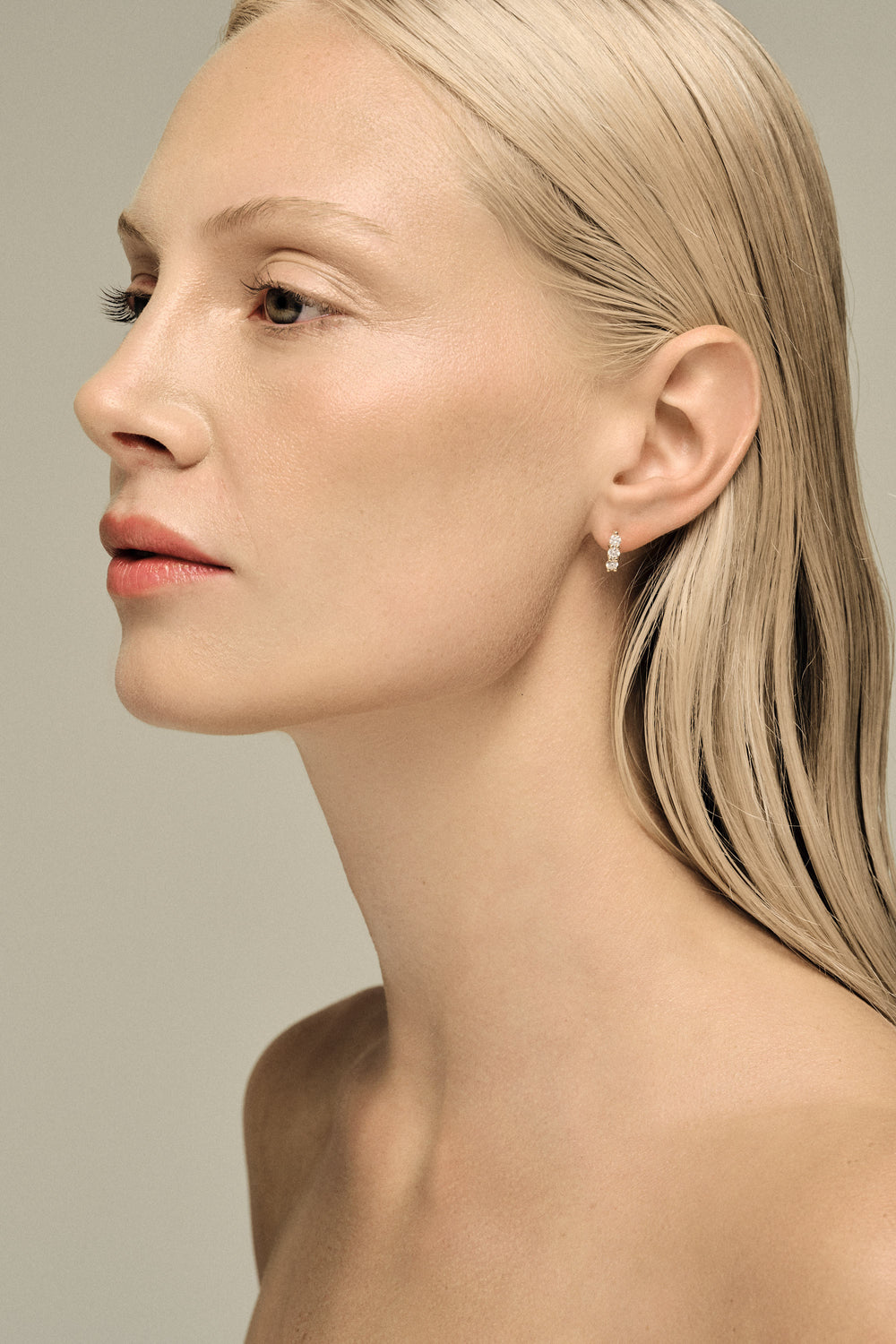 Mini Diamond Georgie Hoops | 18K Yellow Gold| Natasha Schweitzer