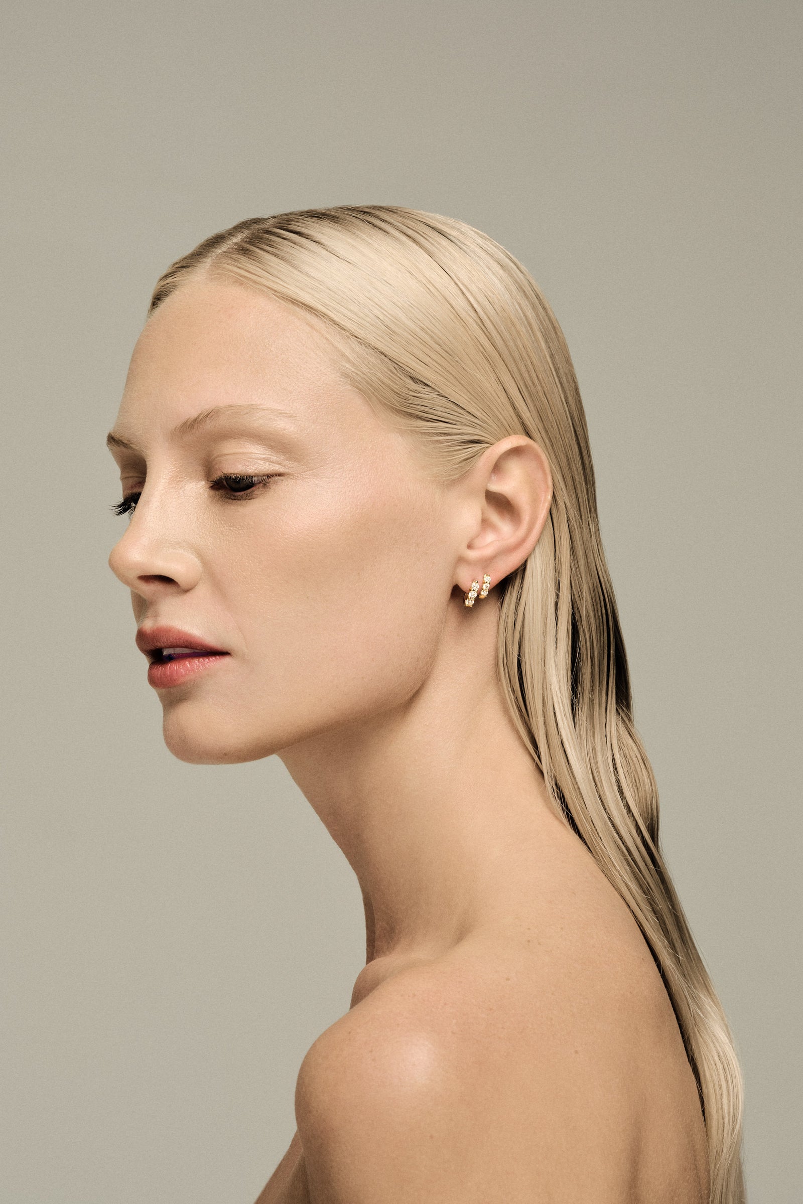 Diamond Georgie Hoops | 18K Yellow Gold, More sizes available| Natasha Schweitzer