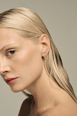 Diamond Georgie Hoops | 18K White Gold, More sizes available | Natasha Schweitzer