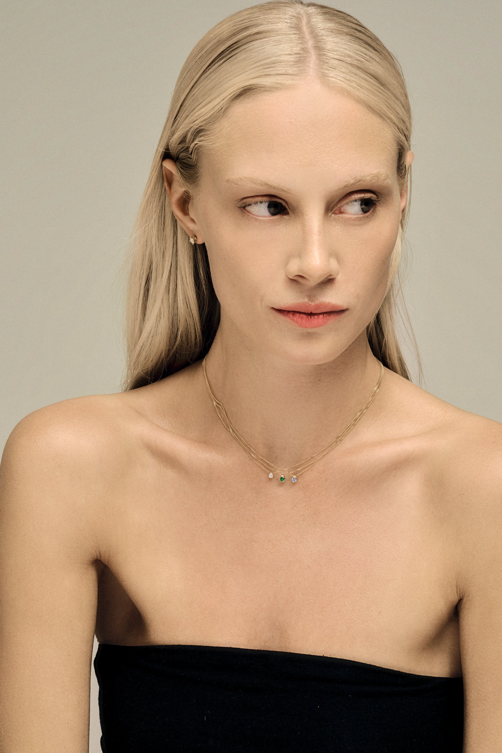Mini Sapphire Necklace | 9K Gold| Natasha Schweitzer