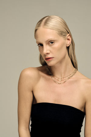 Large Lennox Necklace | Yellow or Rose Gold | Natasha Schweitzer