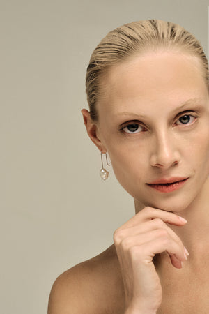 Stella Baroque Pearl Earrings | Silver | Natasha Schweitzer