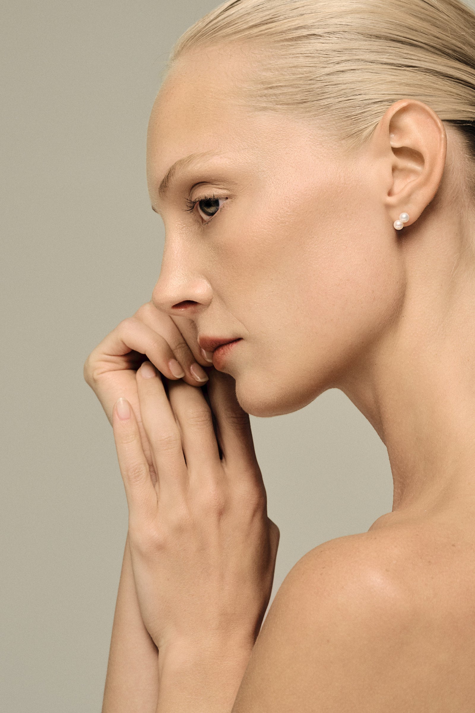 Sarah 2 Pearl Studs | Silver| Natasha Schweitzer
