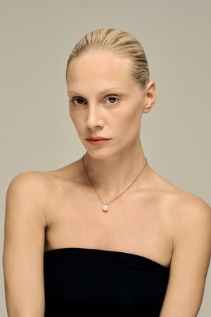 Daria Pearl Choker | Silver | Natasha Schweitzer