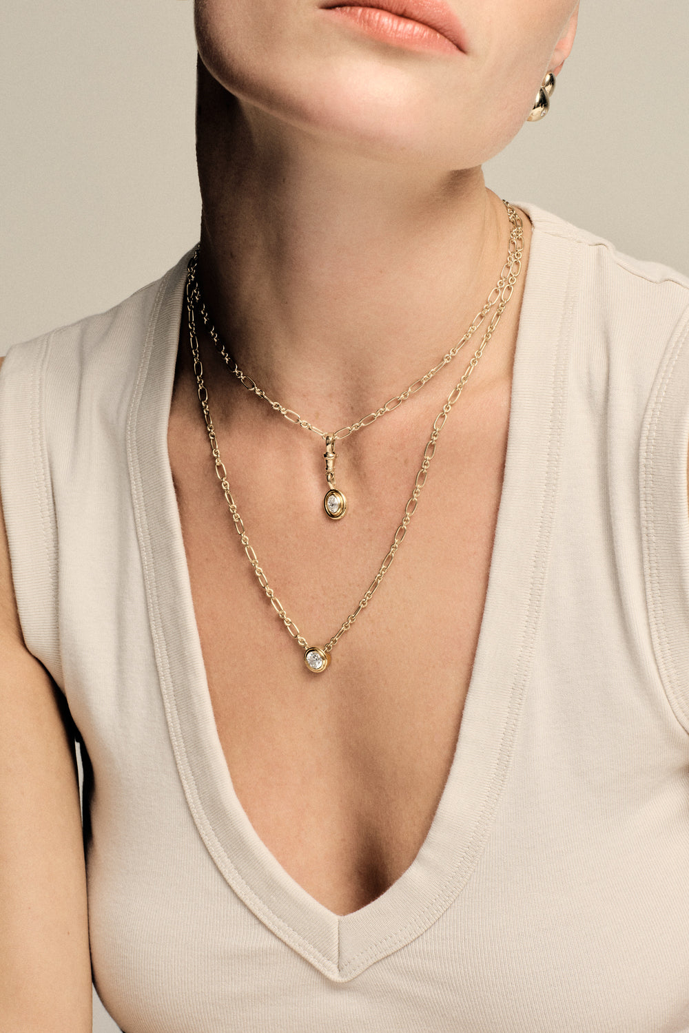 Oval Diamond Bezel Attachment | 18K Yellow Gold