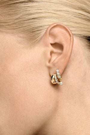 Sabine Diamond Hoops | Yellow Gold | Natasha Schweitzer