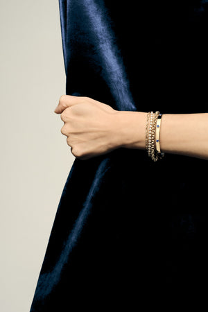 Sapphire Tallows Bangle | White Gold | Natasha Schweitzer