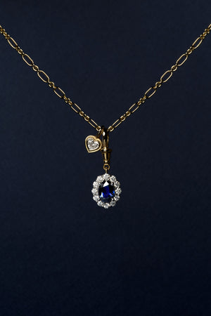 Roma Heart Diamond Pendant | 18K White Gold | Natasha Schweitzer