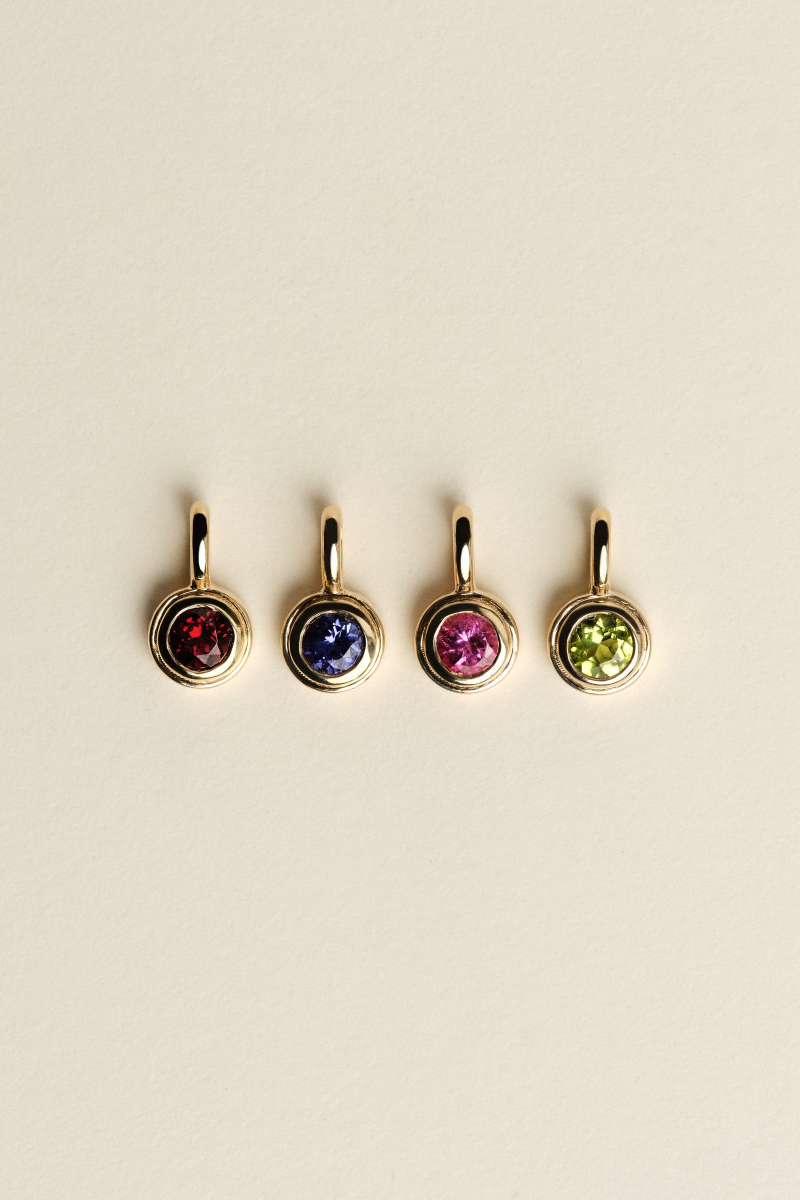 Roma Round Gemstone Pendant | Yellow Gold, More Options Available| Natasha Schweitzer