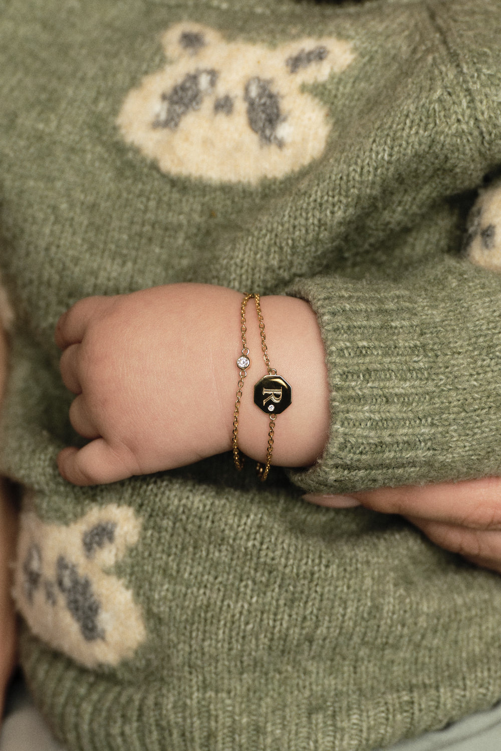 Baby Mini Round Diamond Bracelet | 9K White Gold