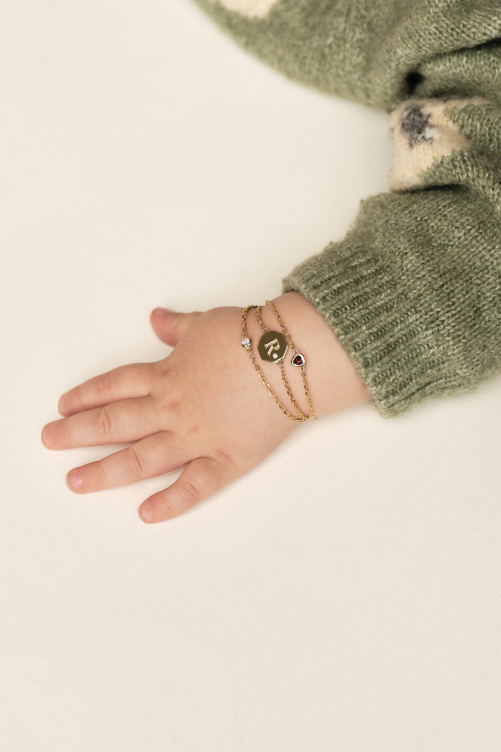 Baby Mini Round Diamond Bracelet | 9K Yellow Gold| Natasha Schweitzer