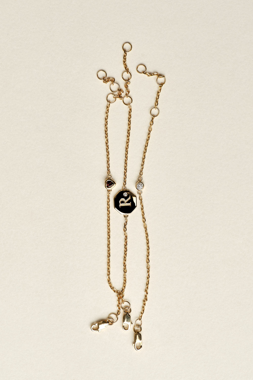 Baby Mini Round Diamond Bracelet | 9K Yellow Gold| Natasha Schweitzer