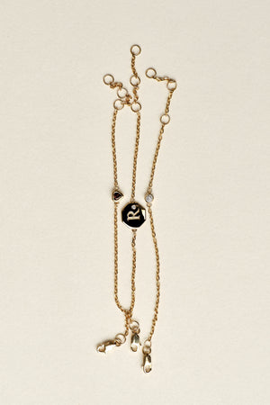 Baby Mini Round Diamond Bracelet | 9K Yellow Gold | Natasha Schweitzer
