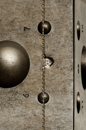 Heart Gemstone Necklace | 9K White Gold | Natasha Schweitzer