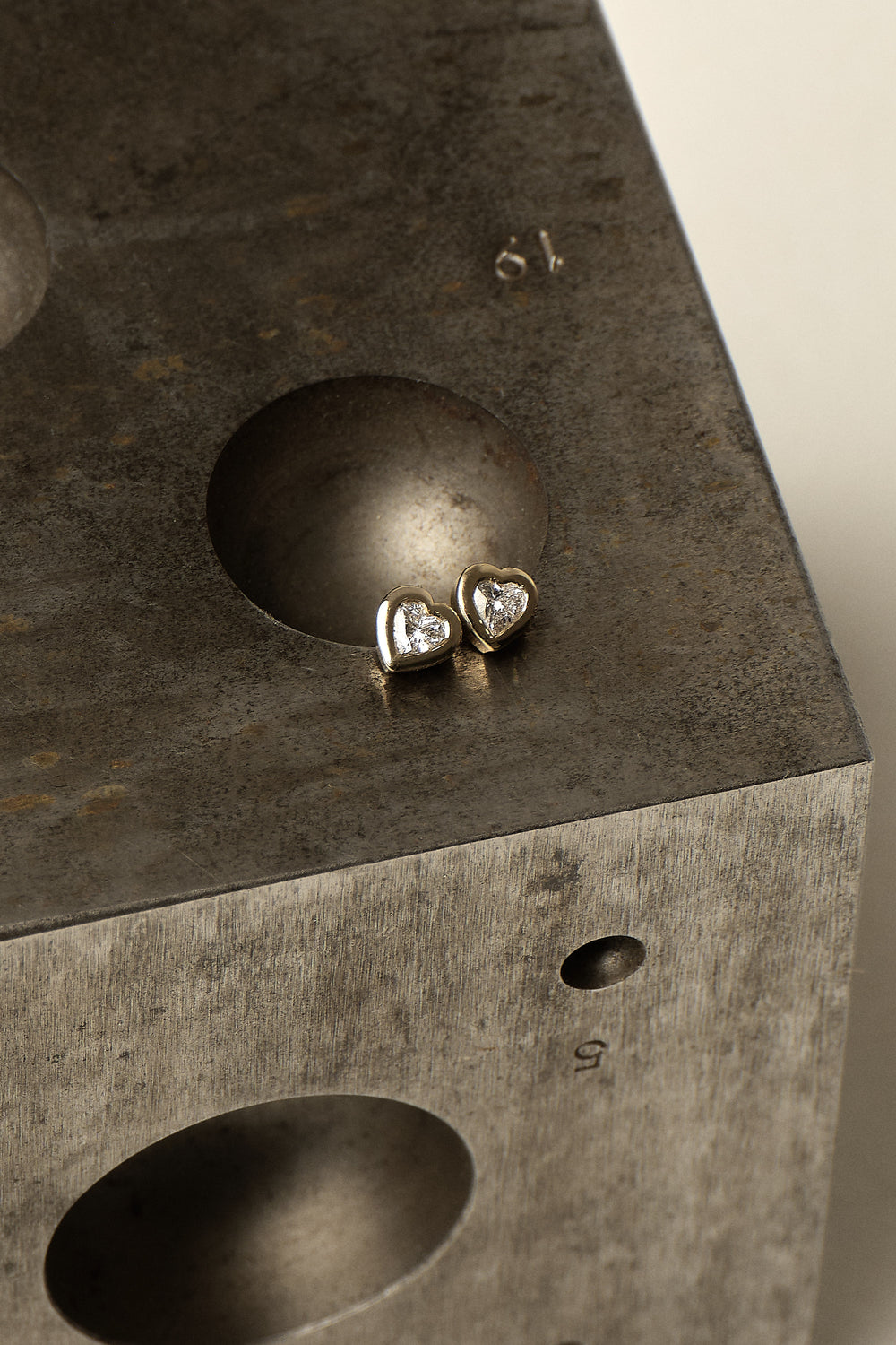 Heart Gemstone Earrings | 9K White Gold| Natasha Schweitzer