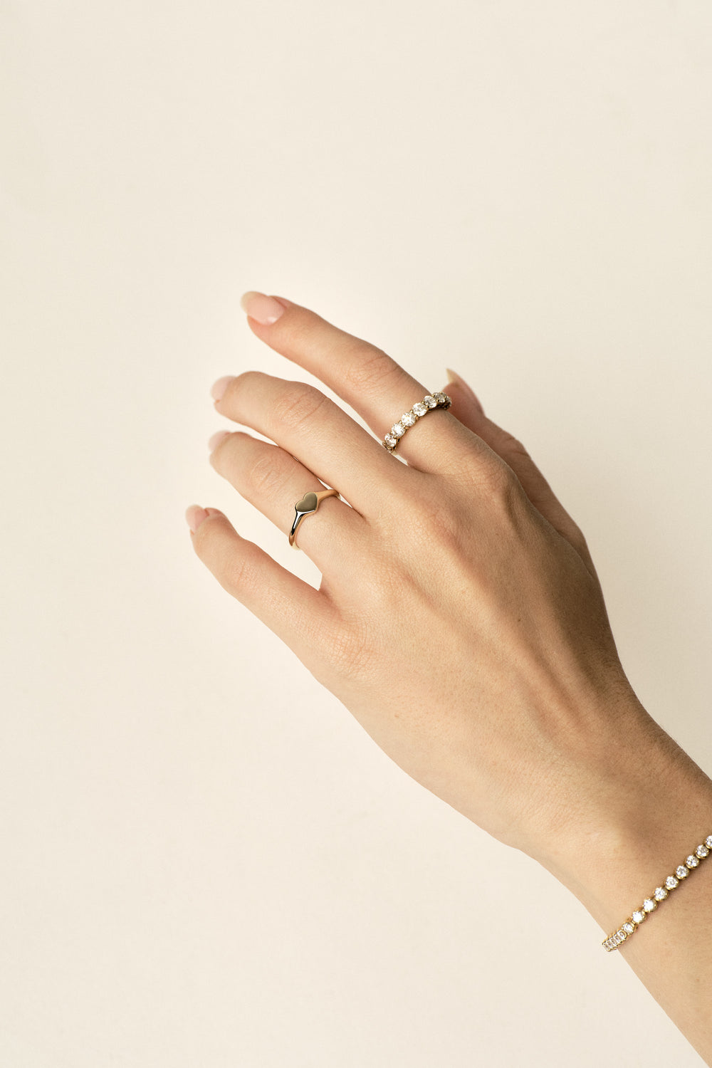 Mini Heart Signet Ring | 9K Yellow Gold| Natasha Schweitzer