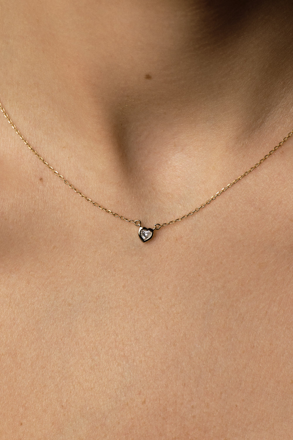 Heart Gemstone Necklace | 9K White Gold| Natasha Schweitzer