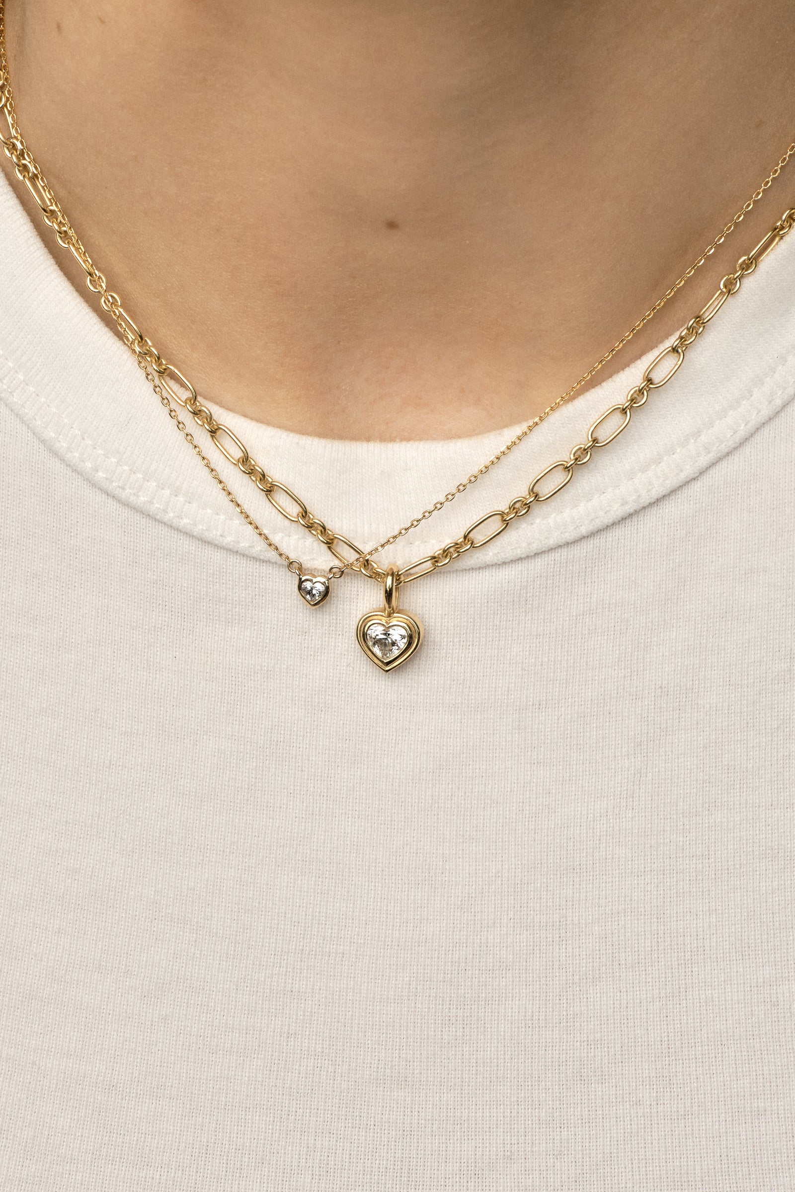 Heart Gemstone Necklace | 9K Yellow Gold| Natasha Schweitzer