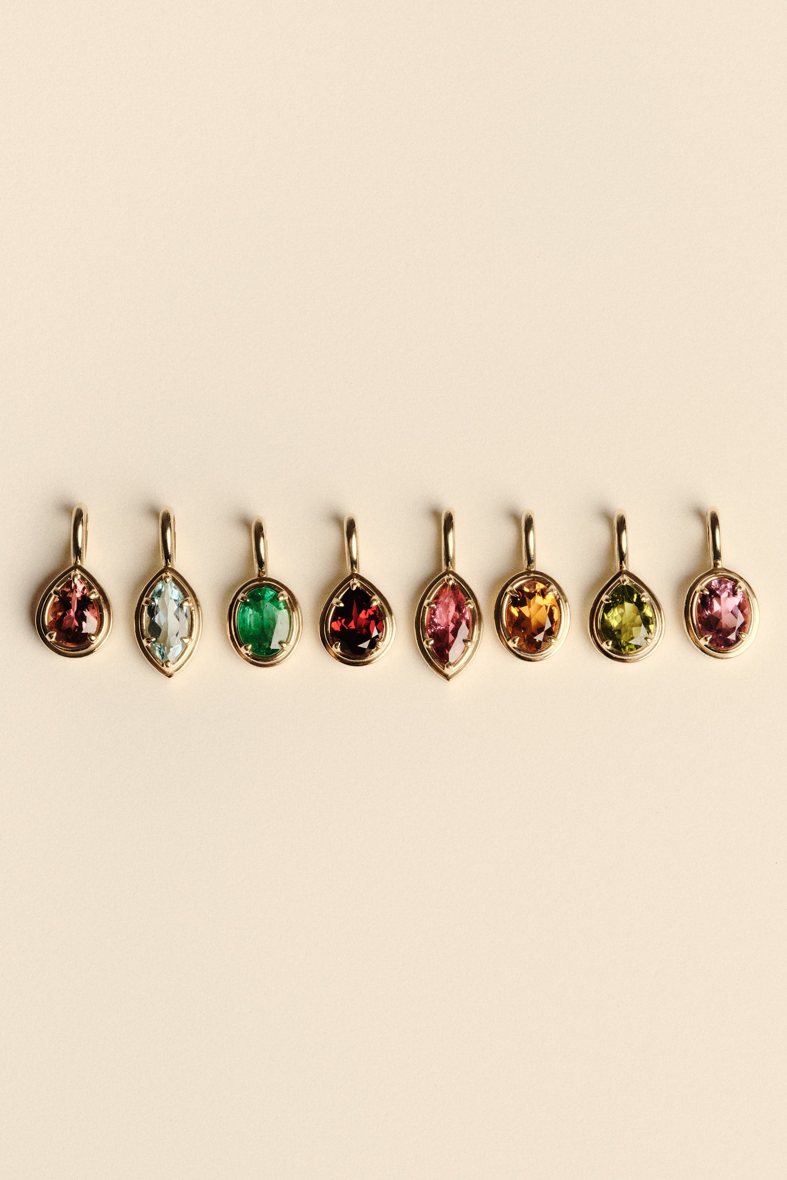 Roma Marquise Gemstone Pendant | White Gold| Natasha Schweitzer