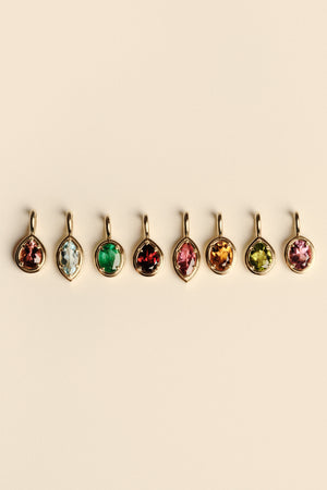 Roma Pear Gemstone Pendant | Silver | Natasha Schweitzer