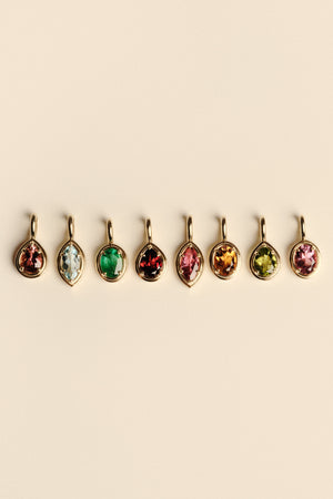 Roma Marquise Gemstone Pendant | White Gold | Natasha Schweitzer