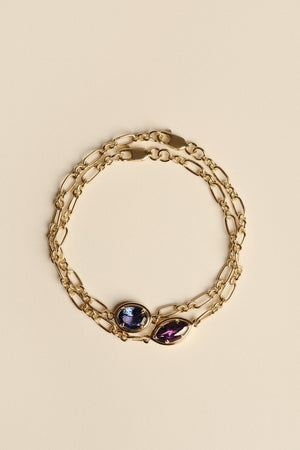 Roma Marquise Gemstone Bracelet | Yellow Gold | Natasha Schweitzer