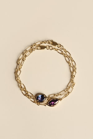 Roma Pear Gemstone Bracelet | Yellow Gold | Natasha Schweitzer