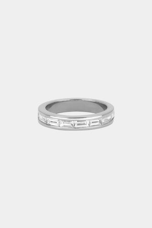 Baguette Diamond Channel Set Ring | 18K White Gold | Natasha Schweitzer