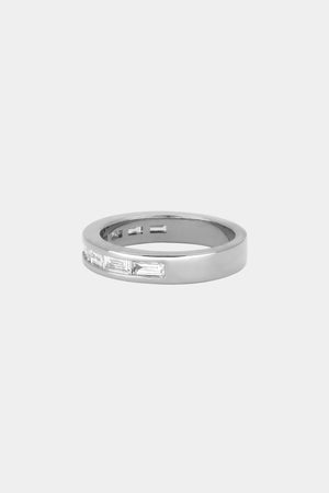 Baguette Diamond Channel Set Ring | 18K White Gold | Natasha Schweitzer
