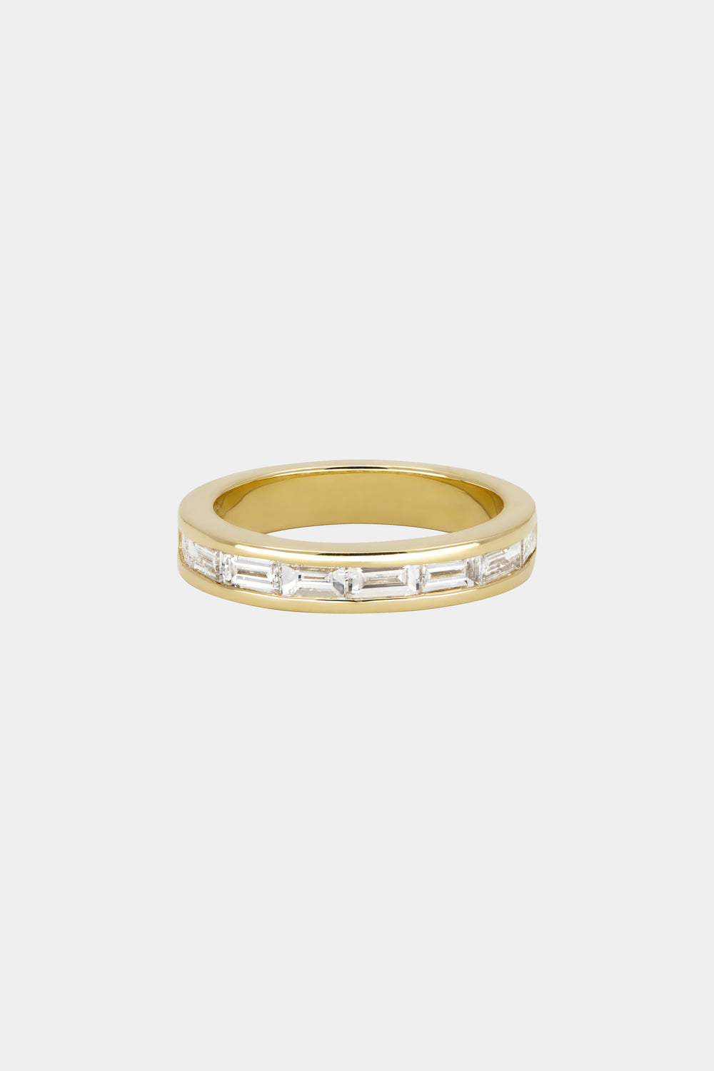 Baguette Diamond Channel Set Ring | 18K Yellow Gold| Natasha Schweitzer