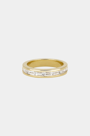 Baguette Diamond Channel Set Ring | 18K Yellow Gold | Natasha Schweitzer