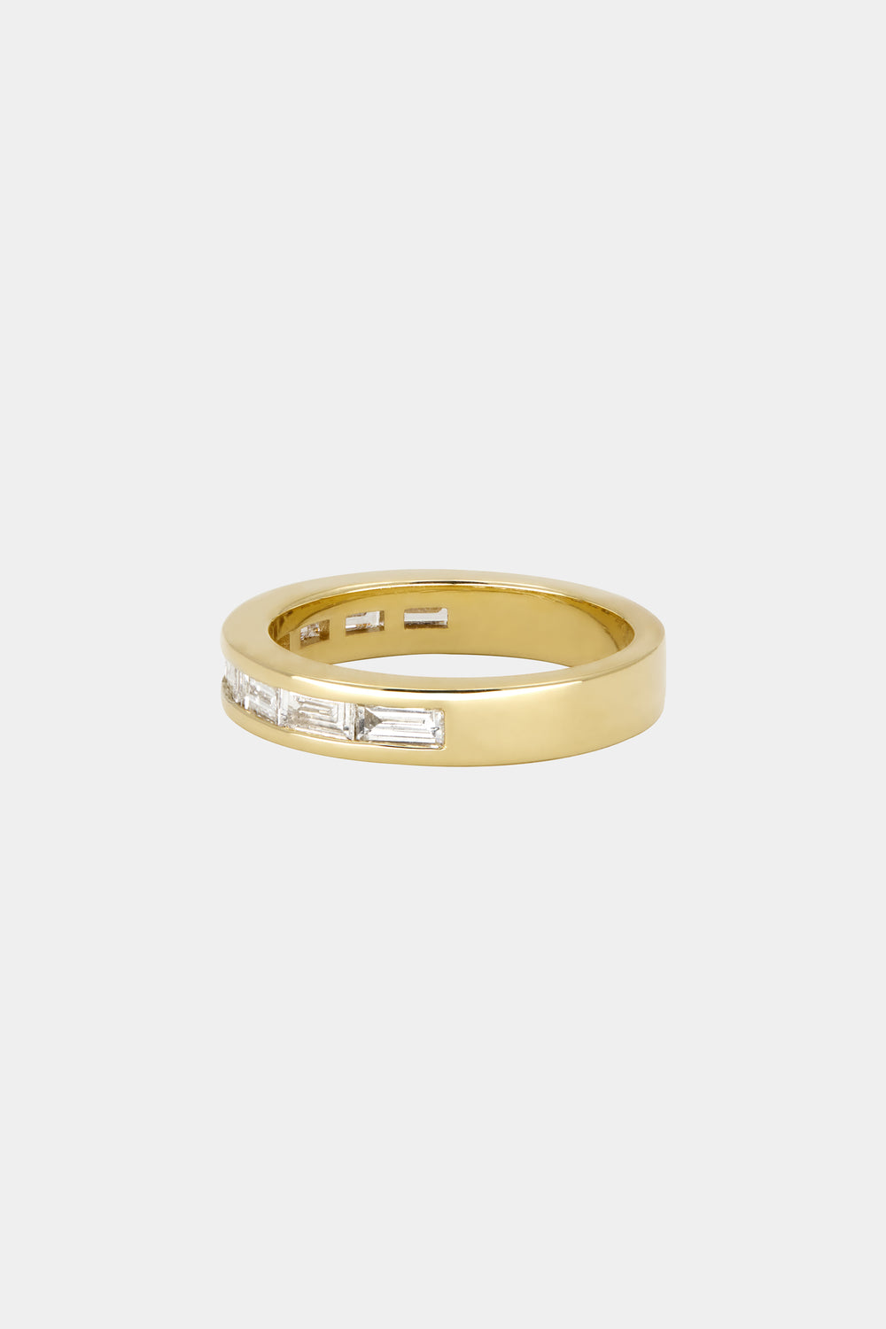 Baguette Diamond Channel Set Ring | 18K Yellow Gold| Natasha Schweitzer