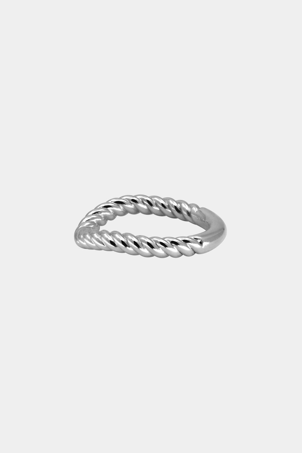 Curved Twist Ring | White Gold| Natasha Schweitzer