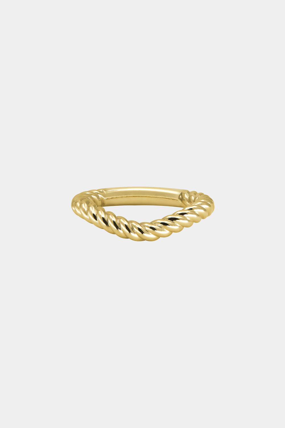 Curved Twist Ring | Yellow Gold| Natasha Schweitzer