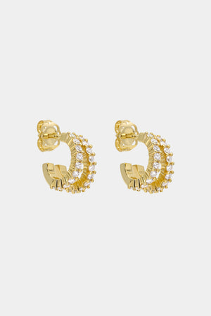 Double Diamond Sabine Hoops | Yellow Gold | Natasha Schweitzer