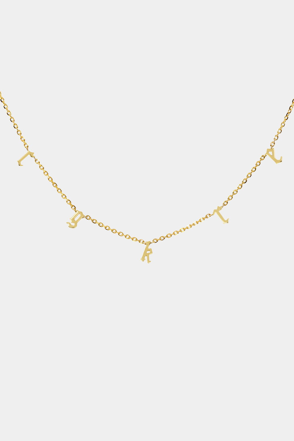 Gothic Letter Necklace | 9K Yellow Gold