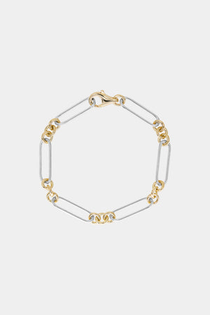 Two-Tone Large Lennox Bracelet | Gold | Natasha Schweitzer