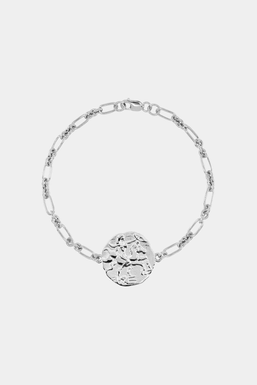 Large Warrior Coin Bracelet | Silver