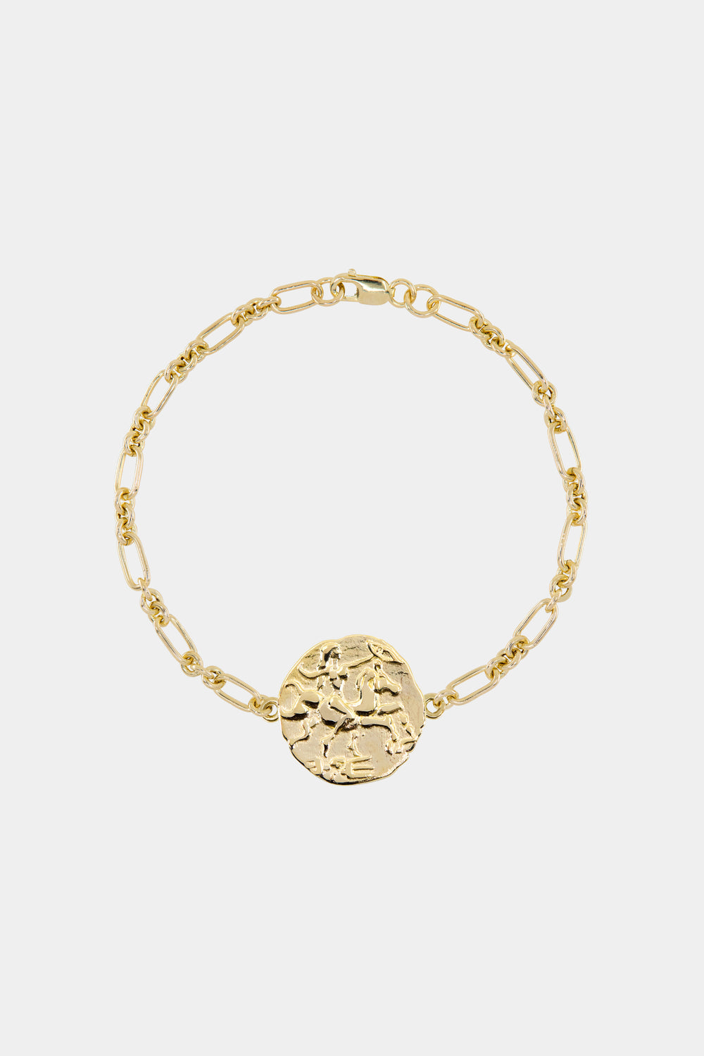 Large Warrior Coin Bracelet | Yellow Gold, More Options Available