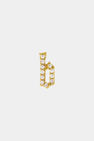 Diamond Gothic Letter Charm | 18K Gold | Natasha Schweitzer