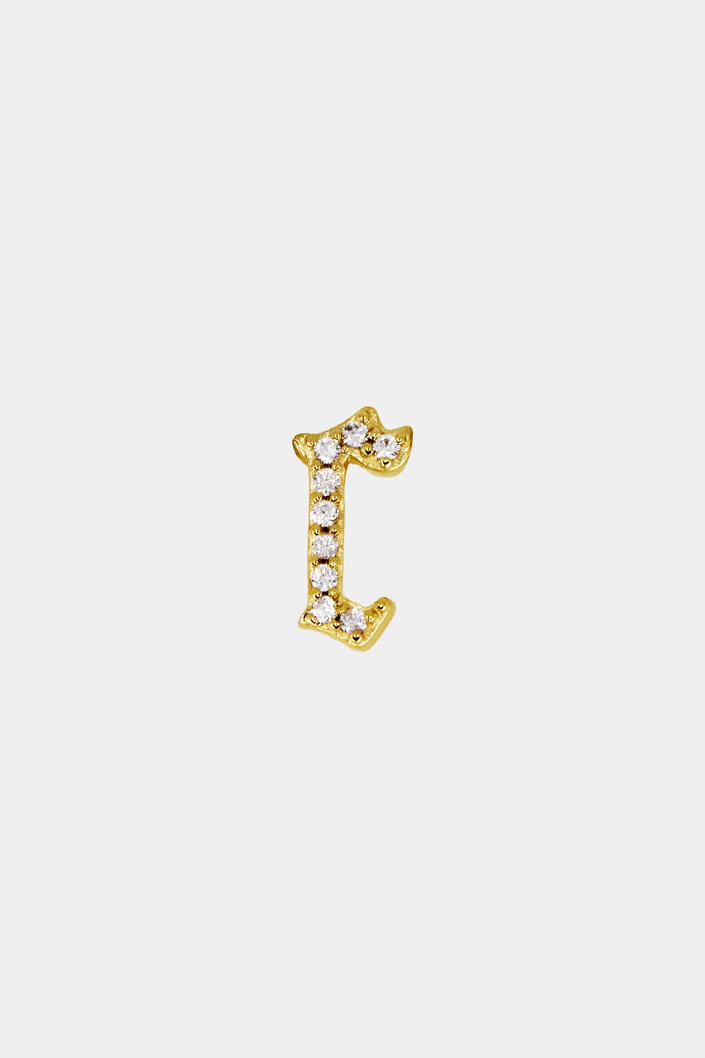 Diamond Gothic Letter Charm | 18K Gold| Natasha Schweitzer