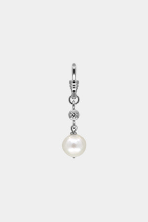 Pearl Diamond Duet Pendant | White Gold | Natasha Schweitzer