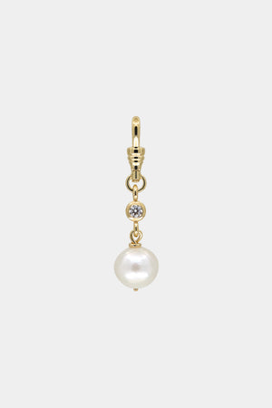 Pearl Diamond Duet Pendant | Yellow Gold | Natasha Schweitzer
