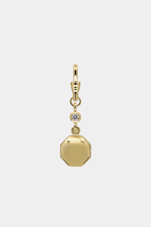 Puffy Octagon Diamond Duet Pendant | Yellow Gold | Natasha Schweitzer