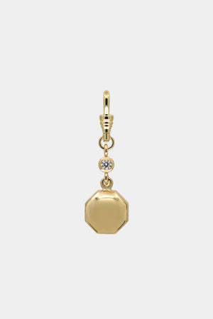 Puffy Octagon Diamond Duet Pendant | Yellow Gold | Natasha Schweitzer
