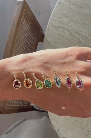 Roma Pear Gemstone Pendant | Yellow Gold